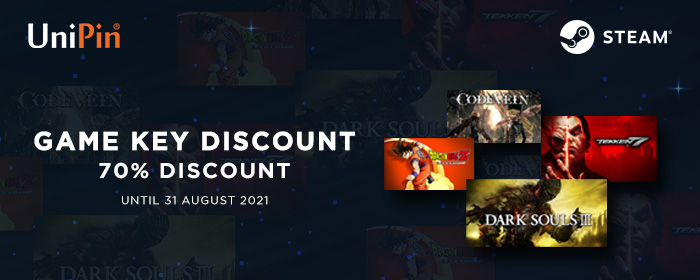 Get Special Discount Up To 70% On Steam CD Keys With UniPin (MY)